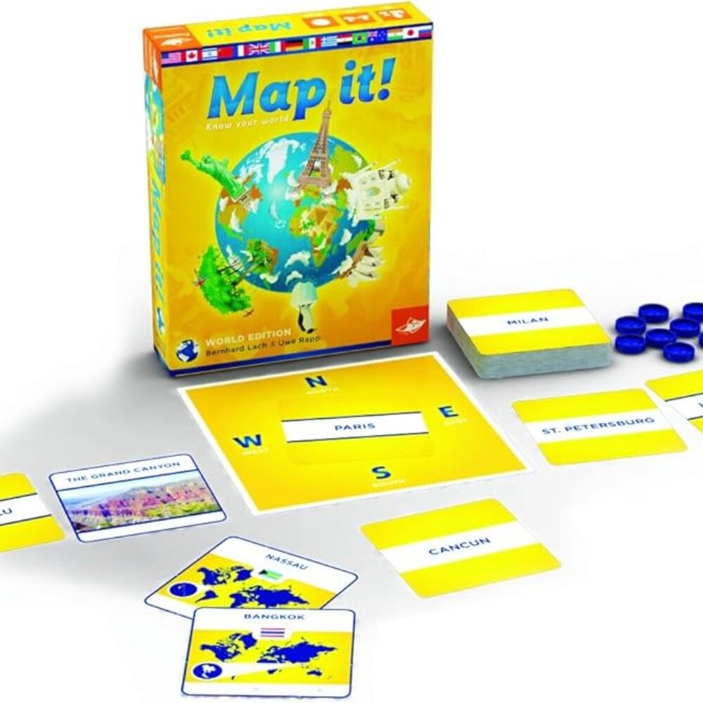 FoxMind Games Map It Know your World (World Edition) For Age 10+ New Sealed
